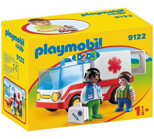Playmobil 123 Ambulancia De Rescate + Dos Figuras 9122 Ctas