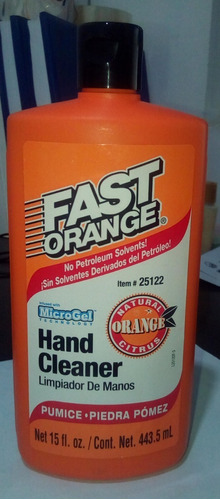 Limpiador De Manos Y Desengrasante 443 Ml  Fast Orange 