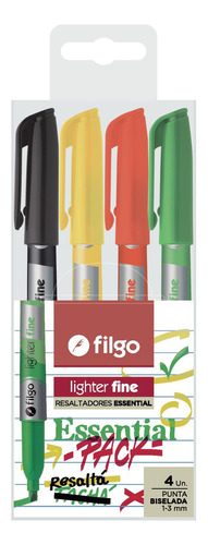 Resaltador Fino Filgo Essential X4 Filgo Slf-e4-esn