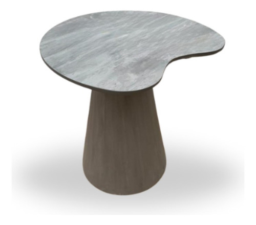 Mesa Apoio Cone Live 60/70cm Madeira Cimento Queimado - Sofa