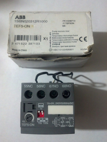 Rele Temporizador Electrónico Frontal Abb Tef5-on Delay