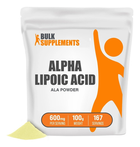 Bulk Supplements | Ácido Alfa Lipoico | 100g | 167 Servicios