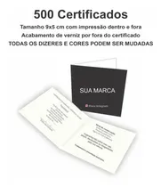 Comprar 500 Certificados  Para Joias Relógios Bijuteria Semijoias 