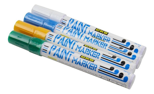 Caneta Permanente Industrial 4 Cores Paint Marker 