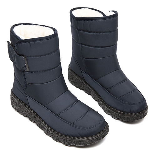 Botas Altas Antideslizantes Para Mujer, Zapatos De Algodón P