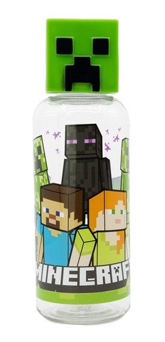 Botella Infantil Figurita 3d 560 Ml Minecraft