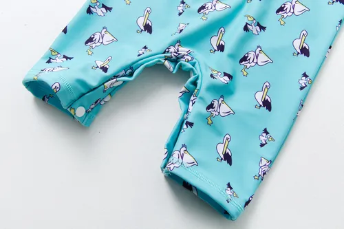 Traje De Baño Bebé Niños Protección Solar Uv Con Broches Ykk