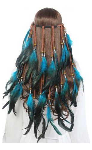 Accesorios For El Cabello Con Diadema De Plumas De Boho