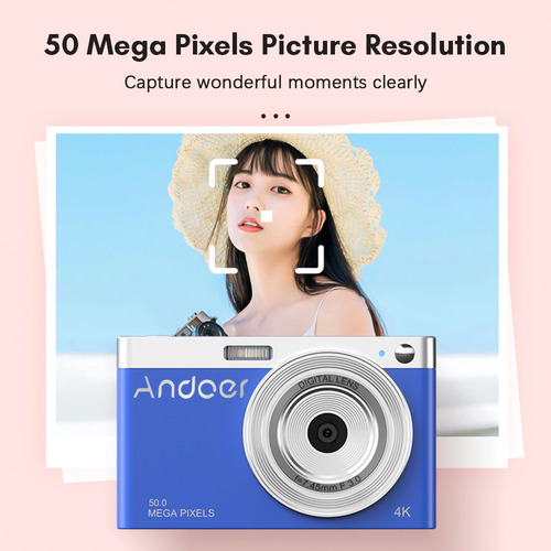 Videocámara Digital Compacta 4k Andoer De 50 Megapíxeles