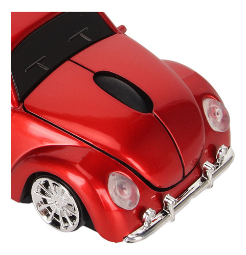 Ratón Inalámbrico Rojo Estilo Coche Deportivo Con Receptor