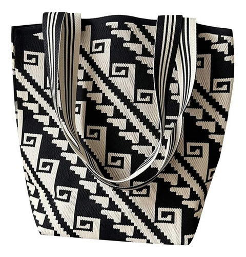 Bolso De Hombro Con Estampado Geométrico, Bolsas De Compras