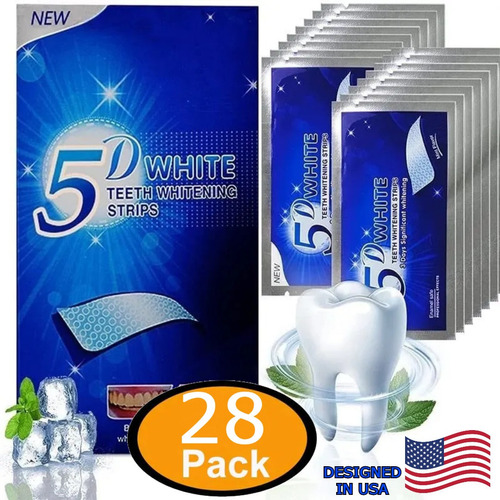 Tiras De Gel Blanqueadora Y Cuidado Dental 5d White 28 Pares