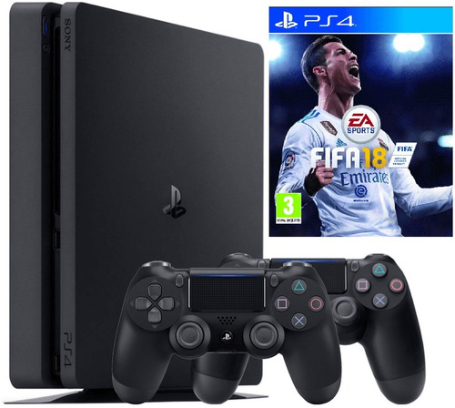 Play Station 4 Ps4 Nuevo Slim 1tb + Fifa 18 + 2 Joystick