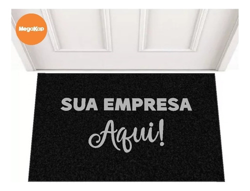 Tapete Capacho 120x80 Personalizado Resistente Cor Preto Desenho Do Tecido Condomínio