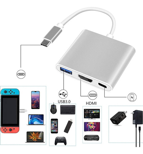Adaptador Vídeo Tipo-c Exbom Smartphones C/ Mhl E Notebooks