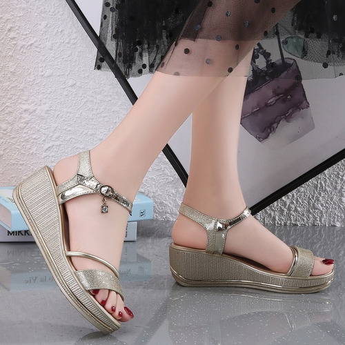 Zy Sandalias Con Plataforma Para Mujer Moda Verano Tacones