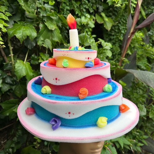 Gorro Myfunnyhats Torta Para Niños Color En Goma Espuma Gorro Fiesta G