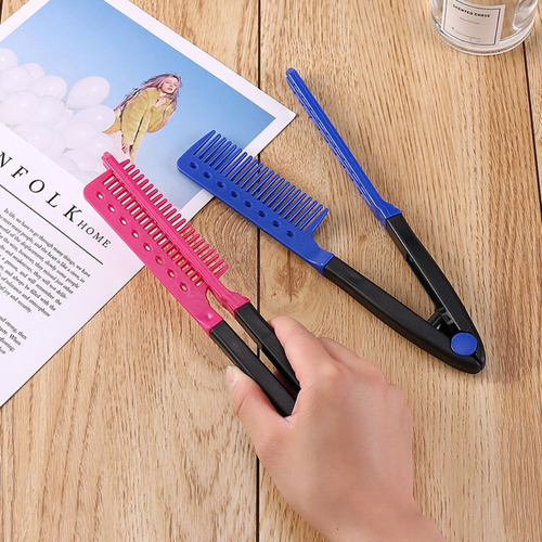 Cepillo Alisador De Pelo Tipo V, Artefacto Natural Y Esponjo