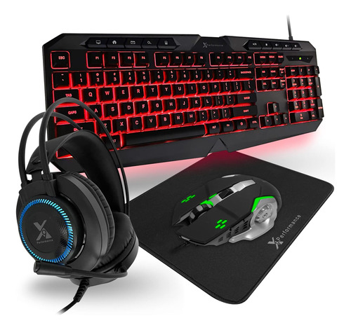 Auriculares Combo Mouse Y Teclado Gamer + | X9 Performance