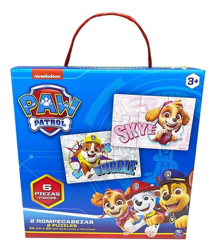 Paw Patrol Puzzles De 6 Piezas X 2 Unidades