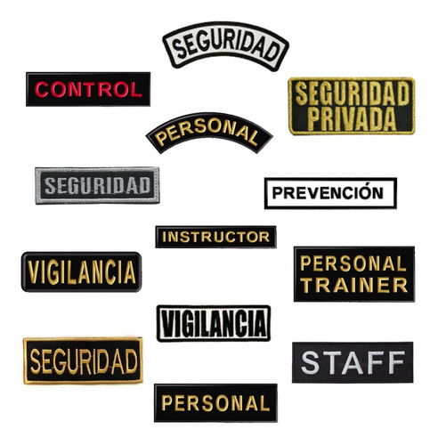 Parches Bordados Control Staff Personal Trainer Instructor
