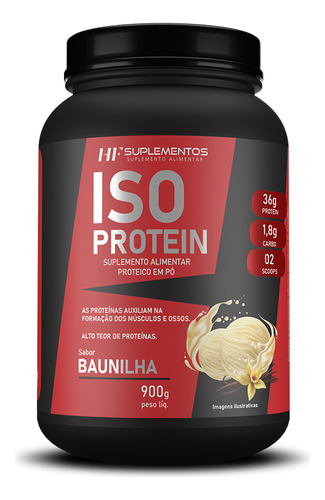 Whey Isolado Protein Baunilha 900g Hf Suplementos