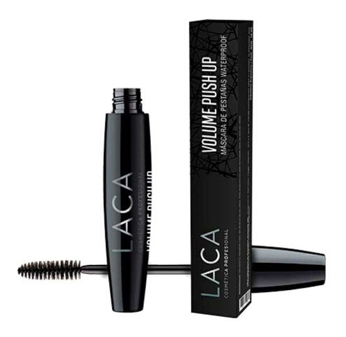 Máscara de pestañas Laca Volume Push Up waterproof 15ml color marrón