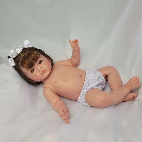 Boneca Bebê Reborn Princesa Morena Muito Linda E Realista