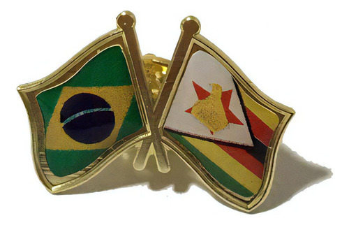 Pin Da Bandeira Do Brasil X Zimbábue