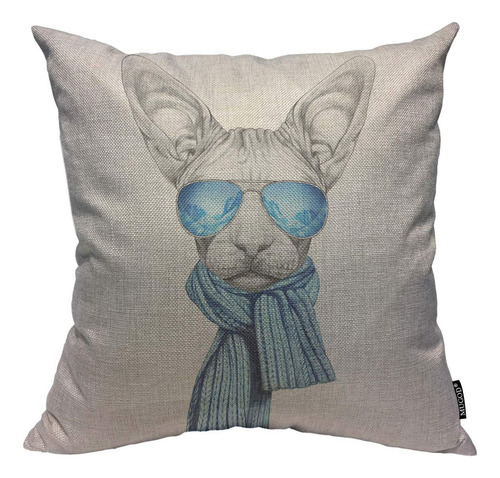 Mugod Sphynx - Funda De Almohada Con Diseño De Gato Esfing.