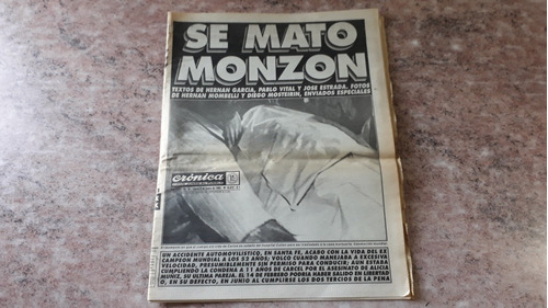 Diario Crónica. Muerte De Carlos Monzón. Oferta.