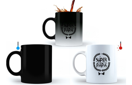 Taza Magica Super Papá Moño Dia Del Padre