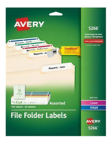 Etiqueta autoadherible con formato de hoja Avery 5266 rectangular