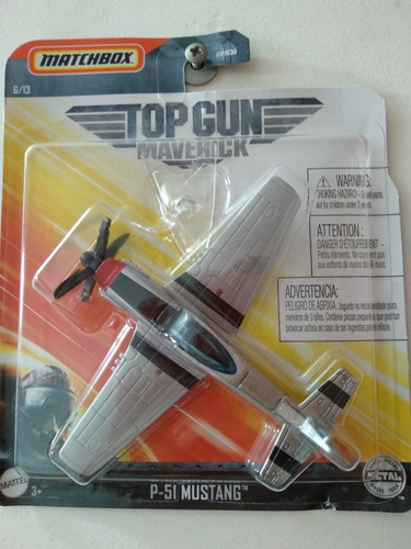 Avión Top Gun Maverick P - 51 Mustang Matchbox Sky Busters
