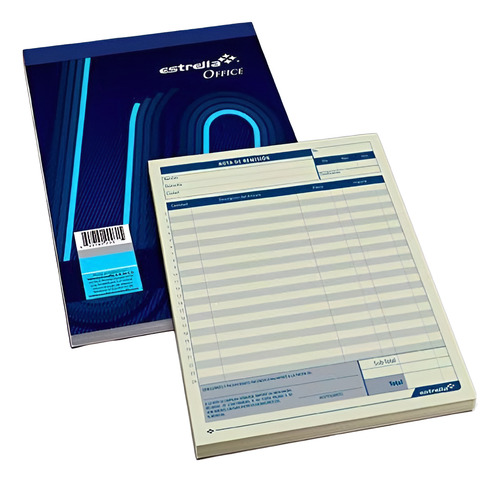 5 Block Nota De Remisión Duplicado 1/4 Carta 44 Hojas C/u