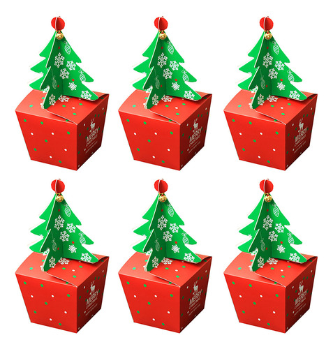 Cajas De Papel Navideñas De Cartón 24 Piezas