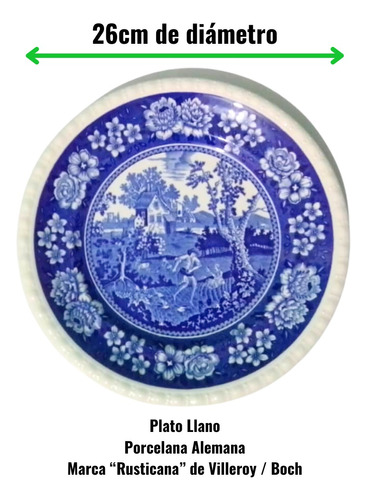 Plato Llano De 26cm Porcelana Alemana  Rusticana 
