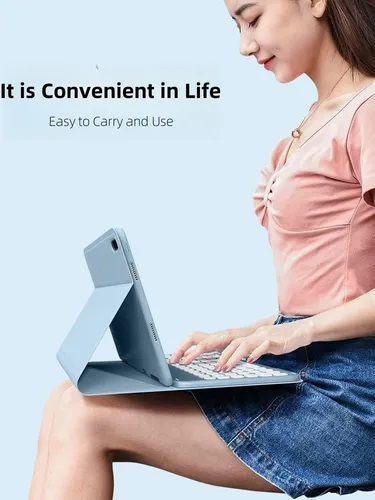 Teclado Funda Anmengxinling, Para Galaxy Tab A9 Plus, Menta