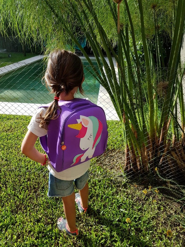 Imagen 6 de 7 de Mochila Waykap - Unix - Preescolar Jardín Zoo - Unicornio