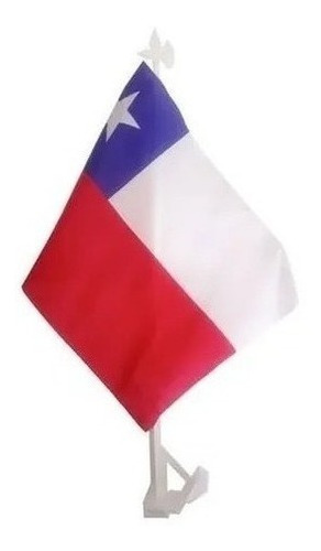 Pack2 Bandera De Chile Auto Fiestas Patrias Banderin 20x30cm