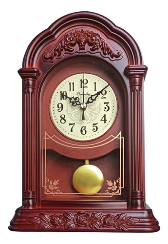 Reloj De Mesa Vintage Para Repisa Decoración Silenciosa