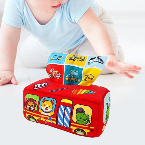 Caja De Pañuelos Divertida Para Bebé, Juguetes 9 Pañuelos