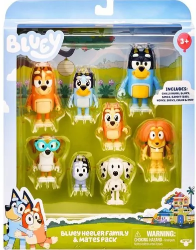 Bluey Familia De Dibujos Animados Kawaii Bolsa De Felpa Anime Niños Mochila  Libro Azul Bingo Perro Juguete Mini