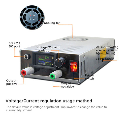 Fuente De Poder Regulable Digital 17v 30amp 110/220