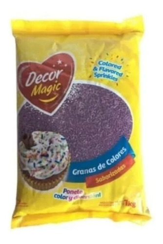 Grana Decormagic Violeta X1kg - Cotillón Waf