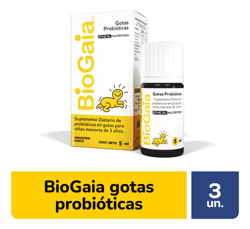 Imagen 1 de 3 de Biogaia Gotas Probioticas Suplemento Dietario 5 Ml X 3 Un
