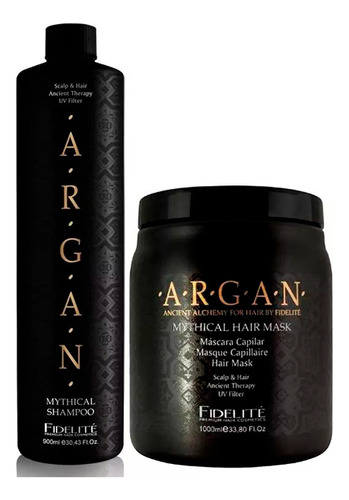 Combo Shampoo Argan 900 Ml + Mascara Argan X1 Kg Fidelite