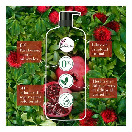 Shampoo Herbal Essences® Con Aceite De Ricino Y Granada 1 L