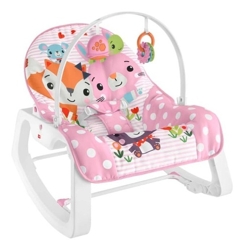 Fisher Price Silla Mecedora Crece Conmigo Animalitos Rosa Color Multicolor