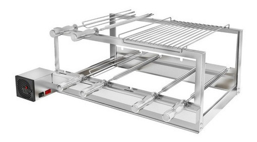 Churrasqueira Giratória Ag Artinox Grill 6 Espetos+grelha Au